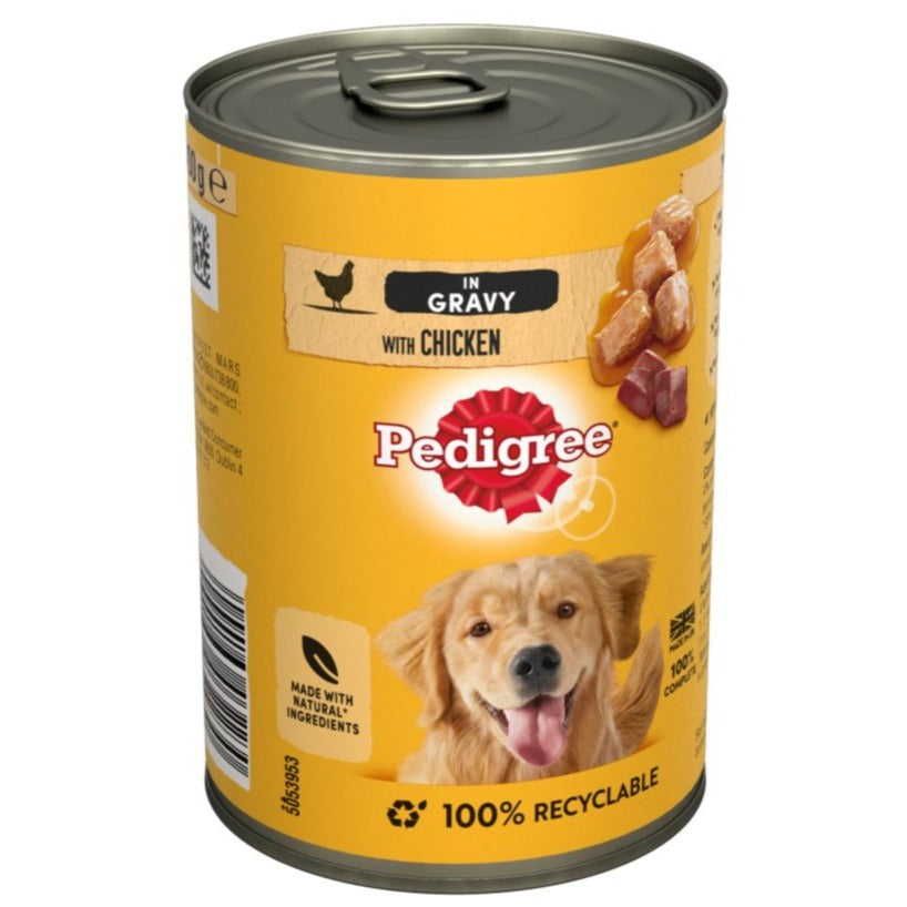 Pedigree Dog Food Chicken Gravy Tin, 400 g