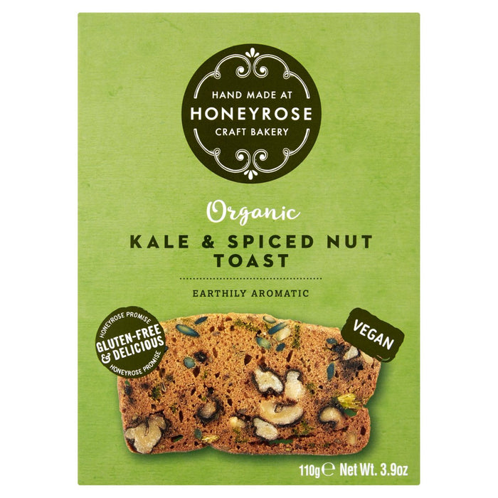 Honeyrose Organic Kale & Spiced Nut Toast, 110g (BB: 22-05-2024)