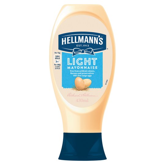 Hellmann's Mayonnaise Light Squeezy, 430ml (BB: 30-06-2024)