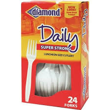 Diamond Plasticware Forks, 24 ct