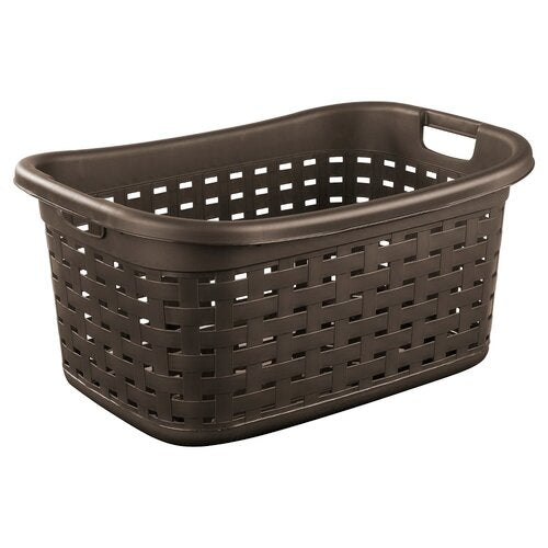 Sterilite Weave Laundry Basket, Espresso, 60 L