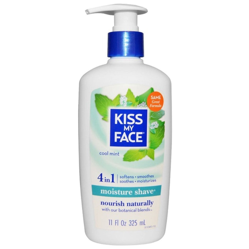 Kiss My Face, 4-in-1 Moisture Shave, Cool Mint, 11 oz