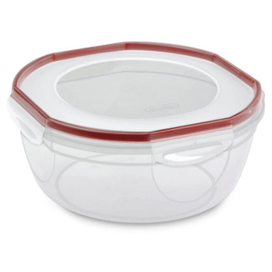 Sterilite Bowl Ultra Seal Red, 4.7 qt (Microwave, Dishwasher & Freezer Safe)