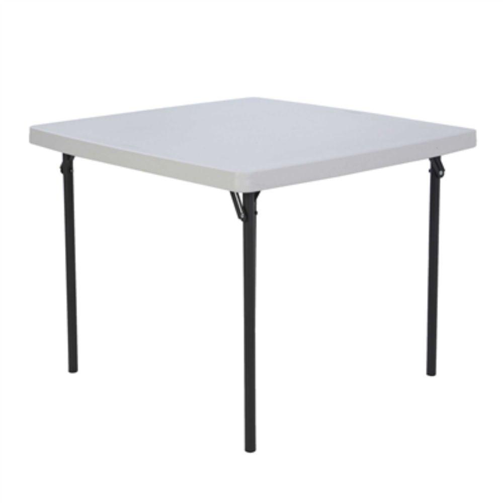 Lifetime,  37 Square Folding Table White/Granite