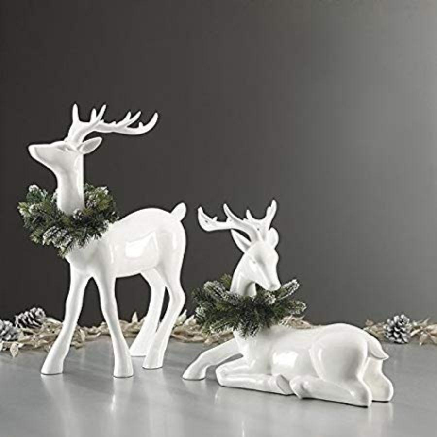Decorative Deer Sitting & Standing 2 Pack