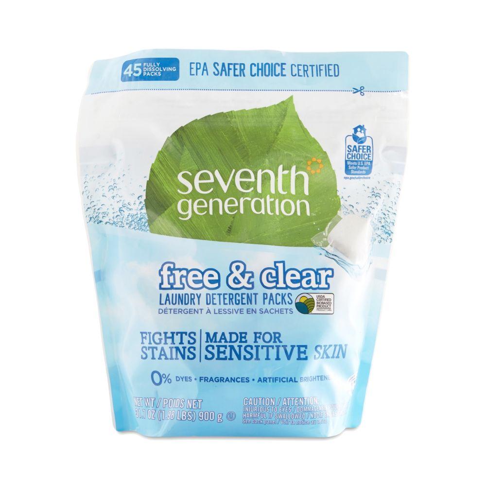 Seventh Generation, Natural Laundry Detergents Detergent Packs, 45 ct