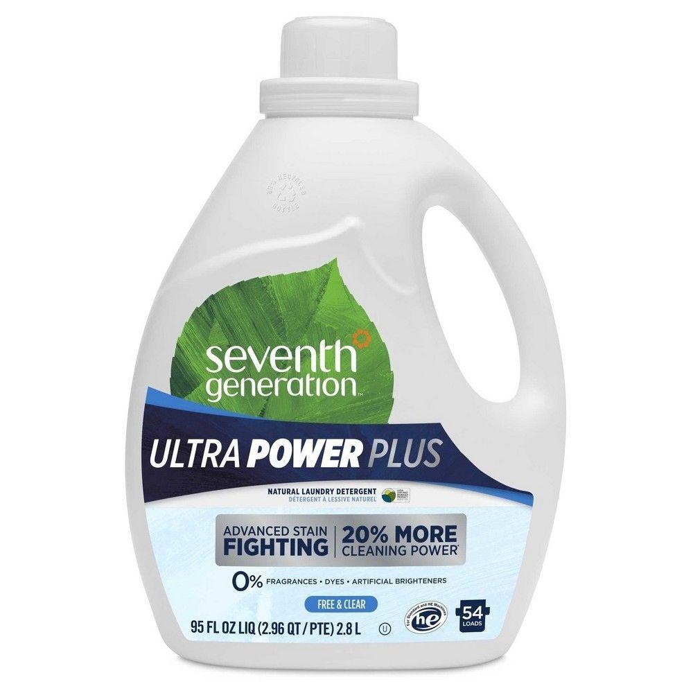 Seventh Generation, Ultra Power Plus Laundry Detergents Detergent Free & Clear, 95 oz