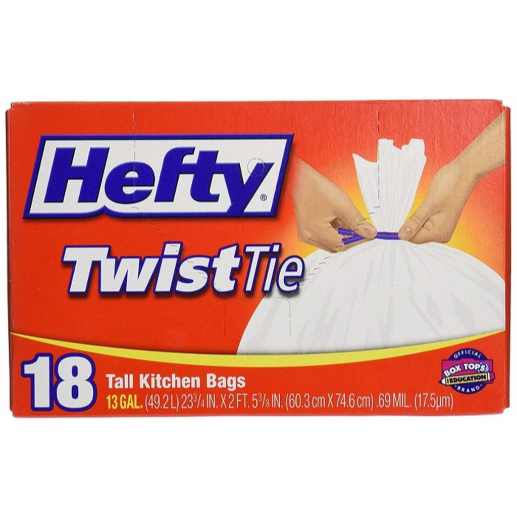 Hefty Twist, Tie Tall Kitchen Bag, 18 ct