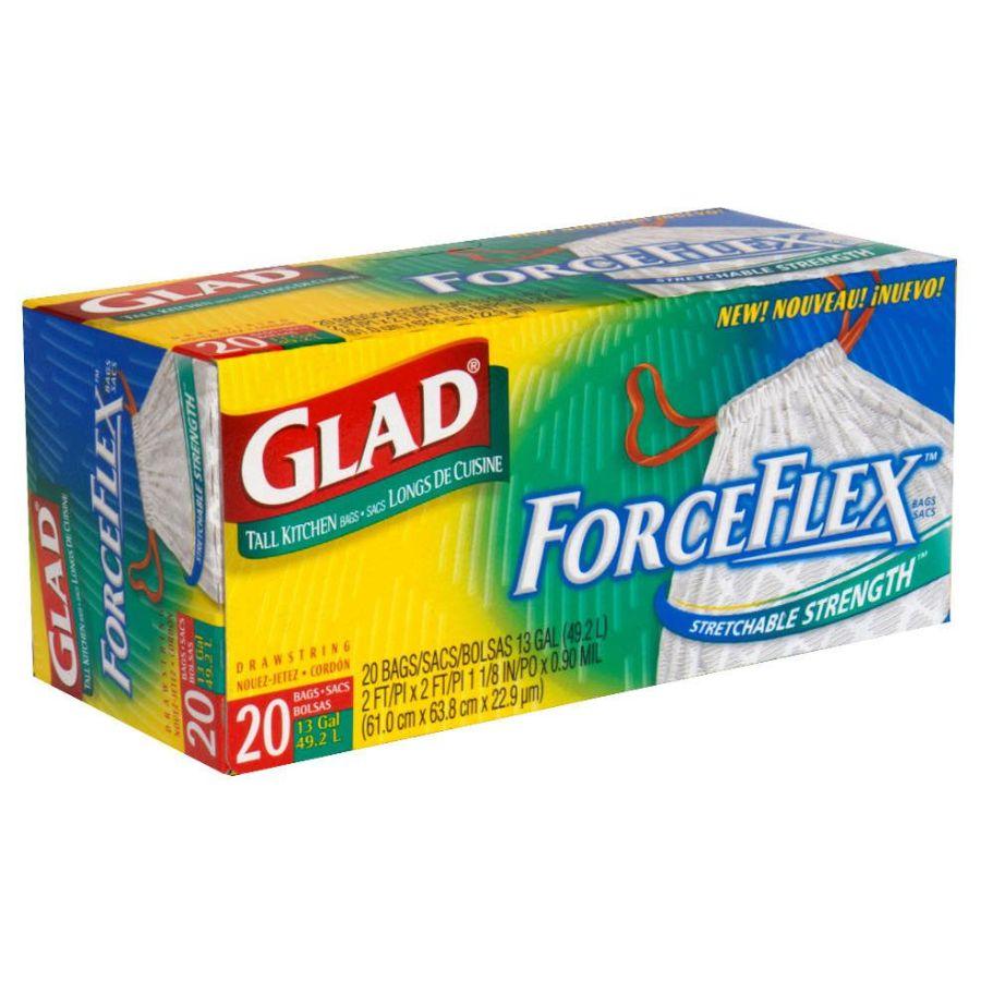 Glad Tall Kitchen Bags ForceFlex 13 Gal, 20 ct