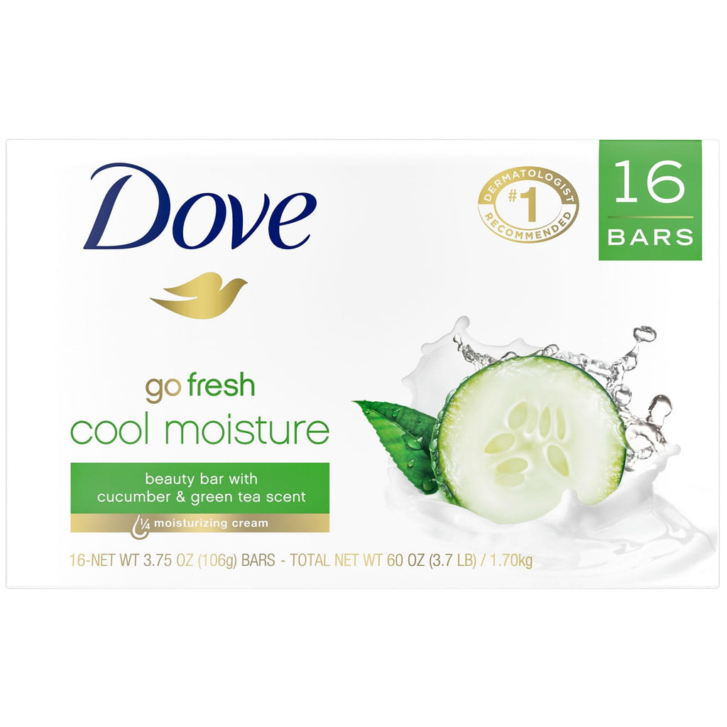 Dove Cool Moist Soap Bar 16PK x3.75oz