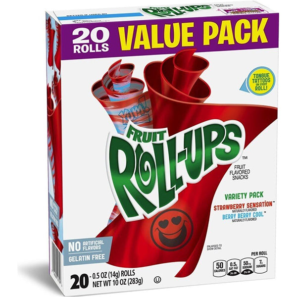 Fruit Roll-Ups Strawberry & Berry Pack,10oz