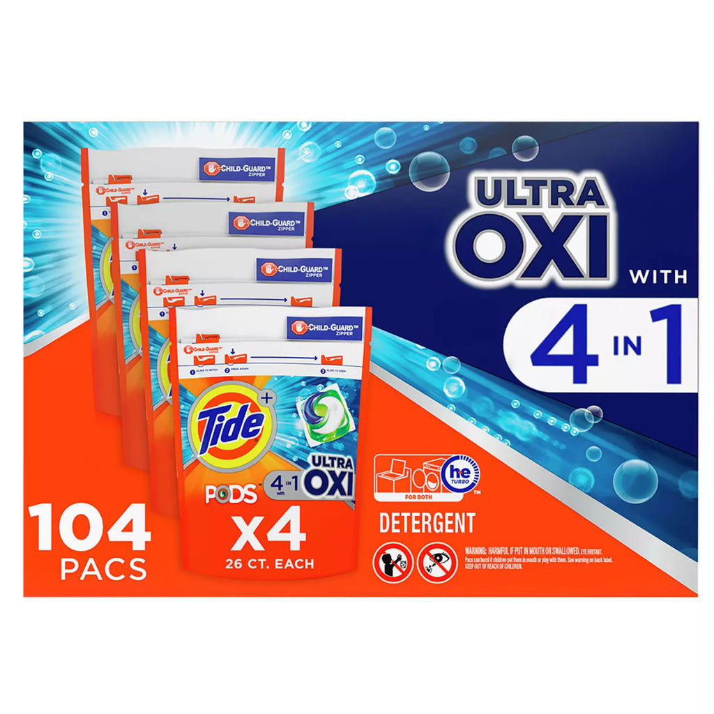 Tide Pod Detergent Ultra Oxi, 4Pk x26 ct