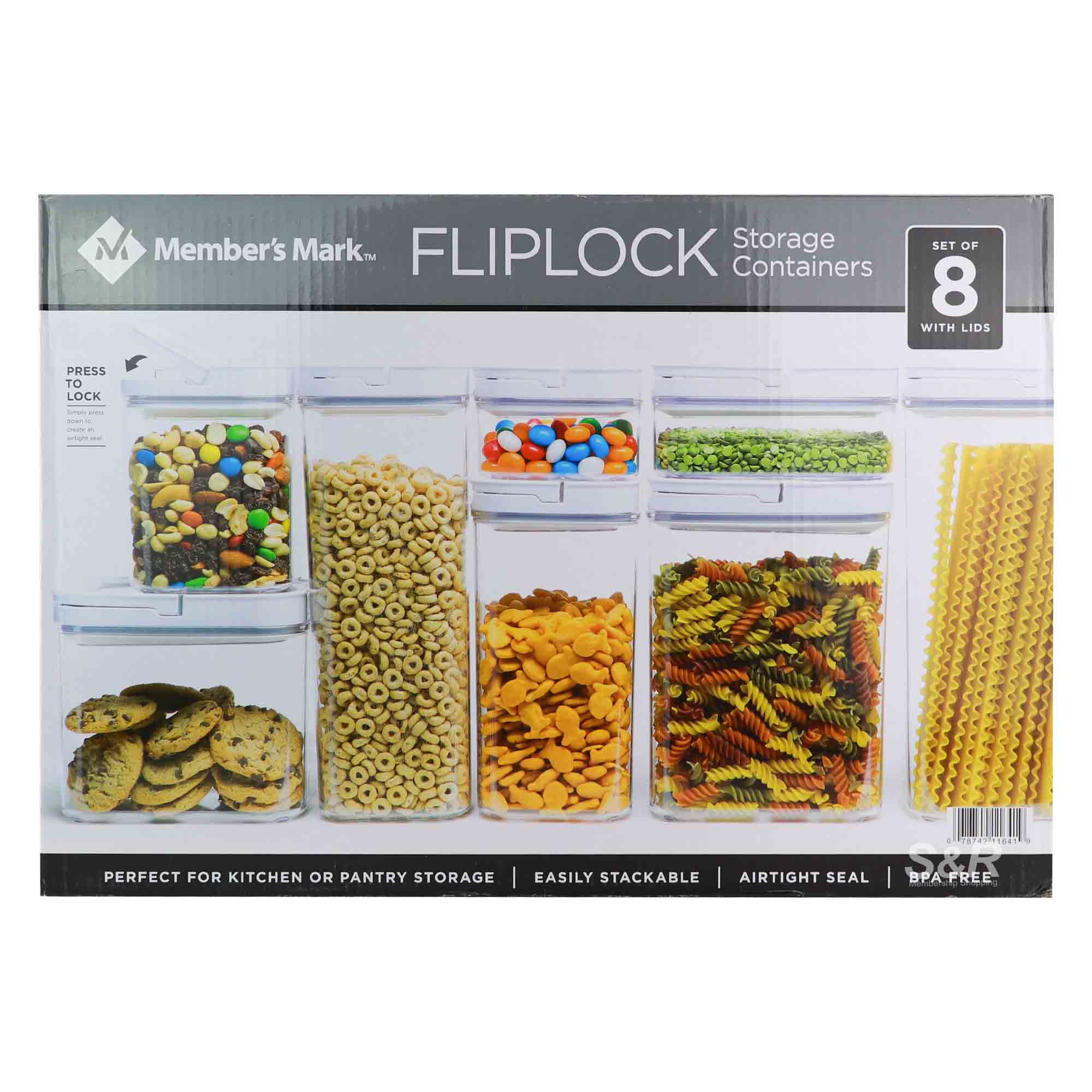 Member's Mark 8-Piece Fliplock Pantry Storage