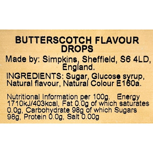 Simpkins Butterscotch, 200 g