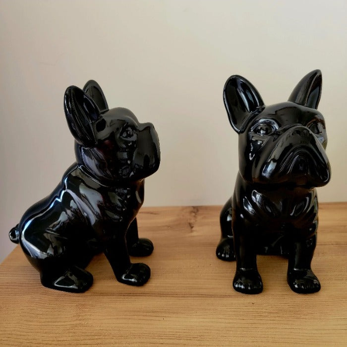 A.W. Ceramic Bulldog Black 21 cm