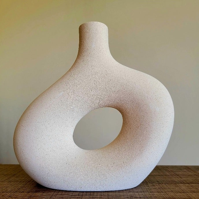 A.W. Boho Ceramic Vase Cream, 23 cm