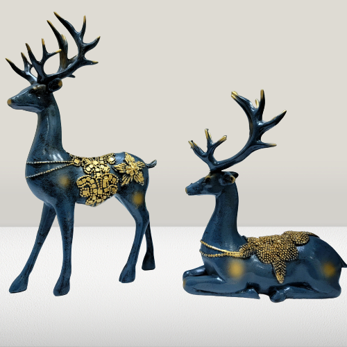 A.W. Navy Blue Deer Set of 2Pcs 20cm & 30cm