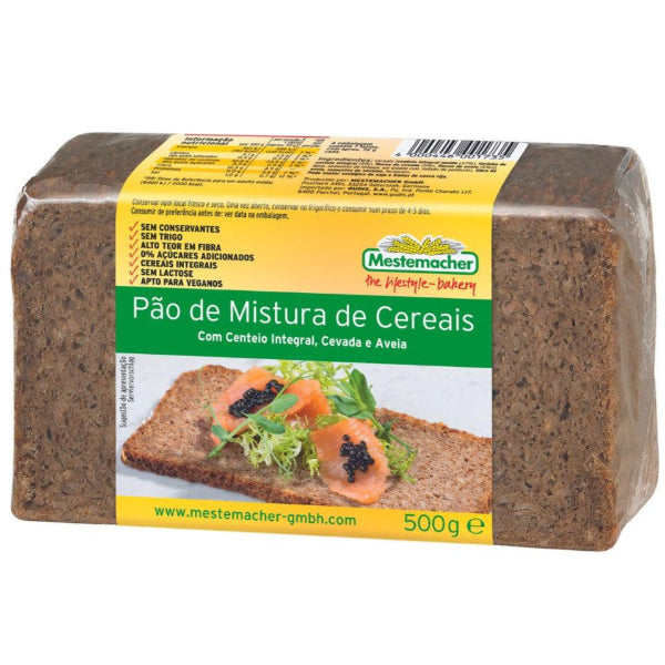 A wholesome, high-fiber German bread made with a blend of cereals