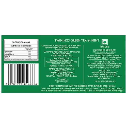 Twinings Mint Green Tea, 20 ct