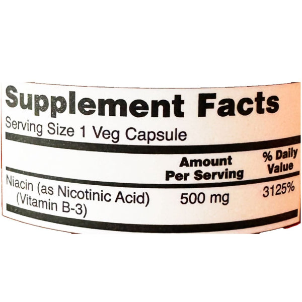 NOW Foods Niacin 500 mg, 100 Capsules