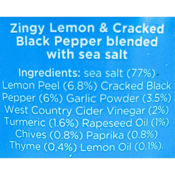 Cornish Sea Salt Lemon Pepper Blend 55g