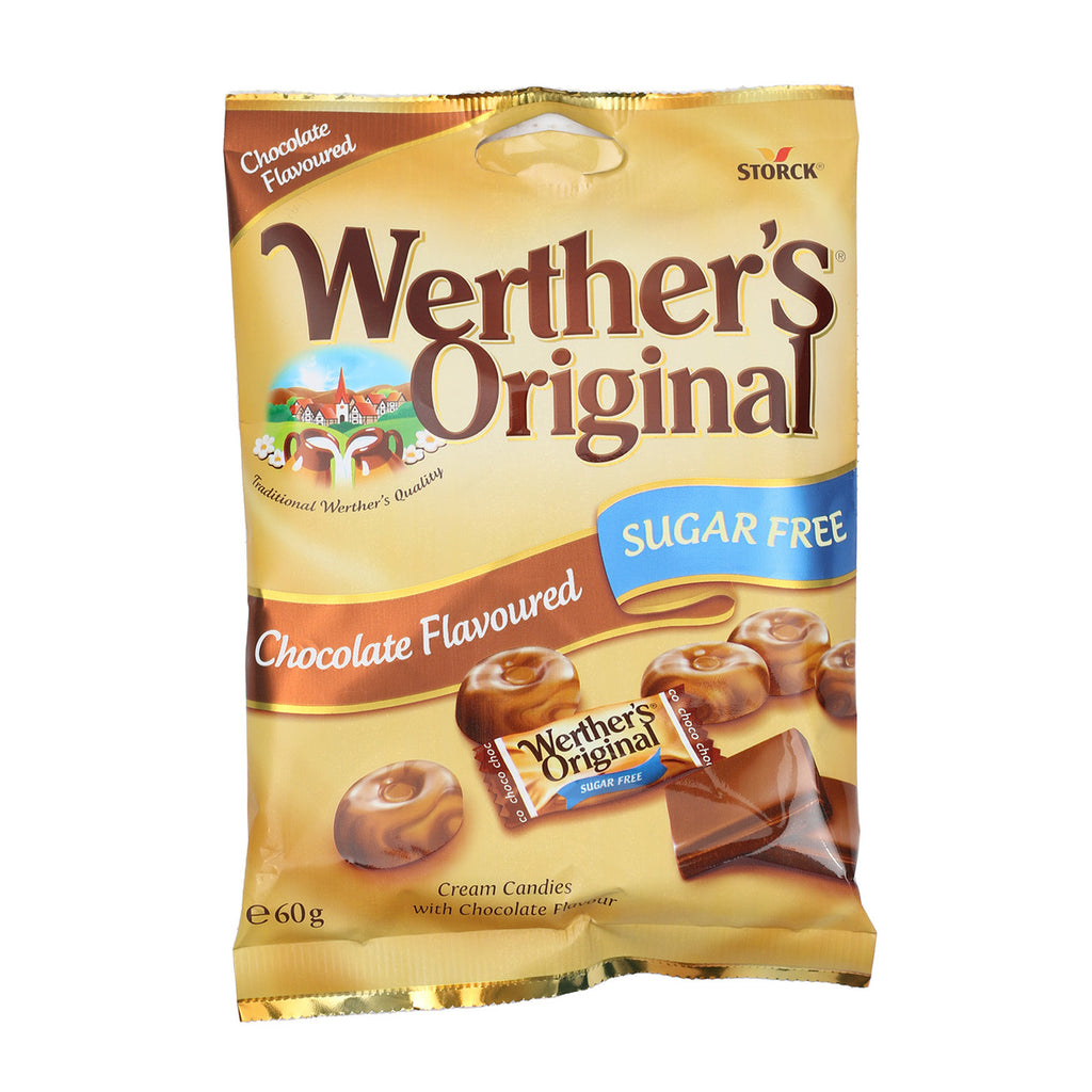 Werther's Cream Caramel Chocolate Sugar Free, 60 g
