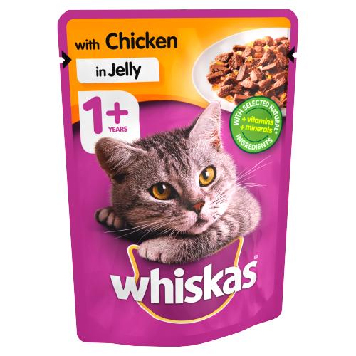 Whiskas 1+ Pouch in Jelly Chicken, 100 g