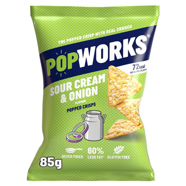 Popworks Protein Sour Cream&Onion Crisps,85g