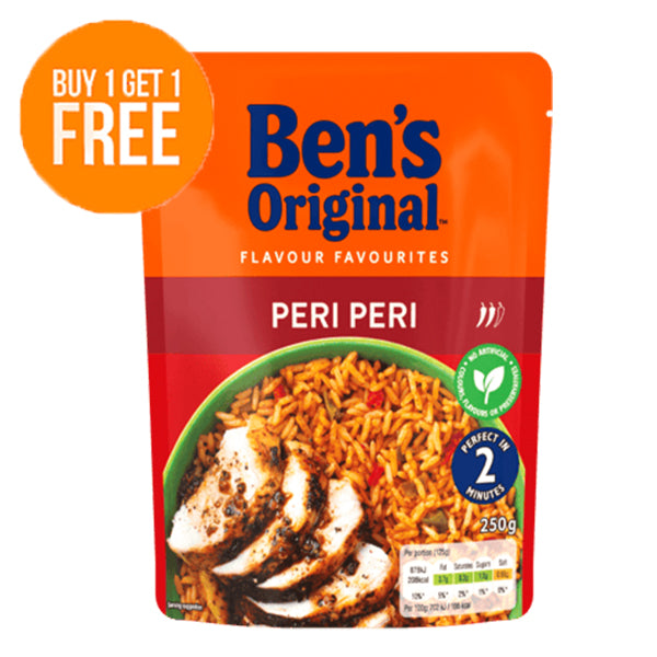 Uncle Bens Peri Peri Microwave Rice 250g BB:(13-09-2023)