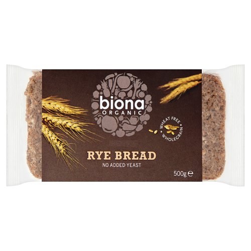 Biona Whole Grain Organic Rye Bread, 500 g