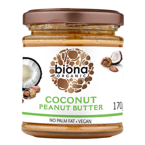 Biona Organic Coconut Peanut Butter, 170 g