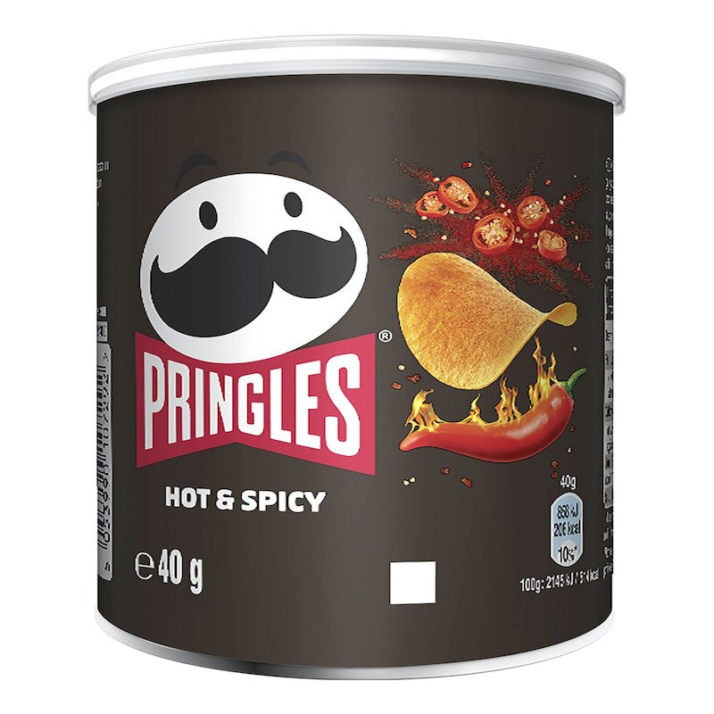 Pringles Hot & Spicy Crisps Can, 40 g