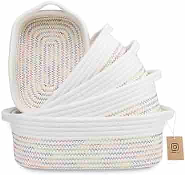 A.W. Woven Oval Storage Set of 5 (select a color)