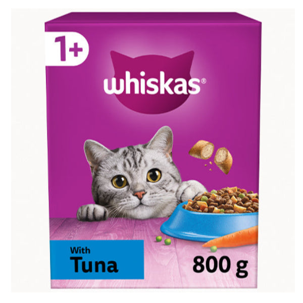 Whiskas 1+ Cat Complete Dry Tuna 800g (BB: 24-01-2025)