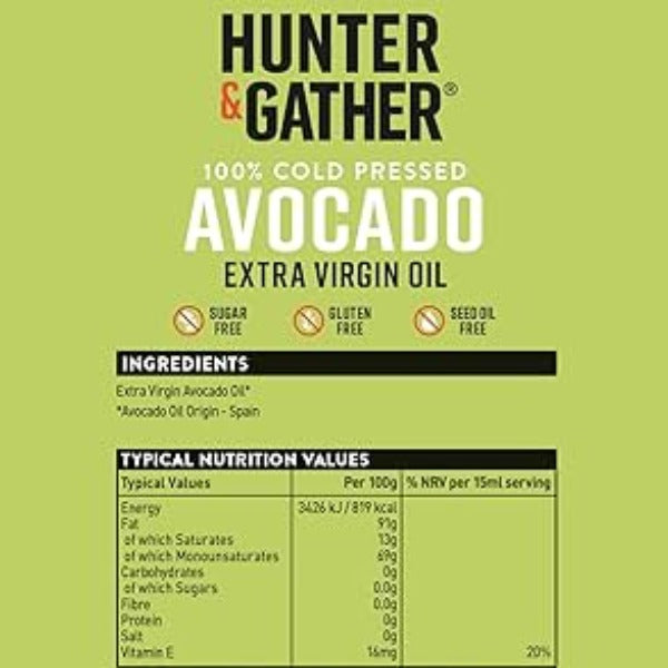 Hunter & Gather Organic Avocado Oil, 250 ml