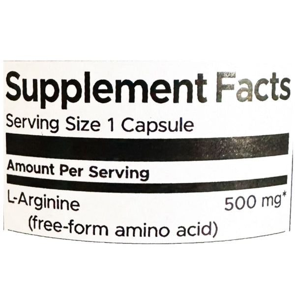 Swanson L-Arginine 500 mg, 100 Capsules