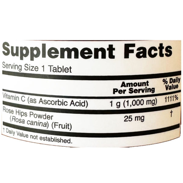 NOW Foods Vitamin C-1000 With Rose Hips, 100 Tablets