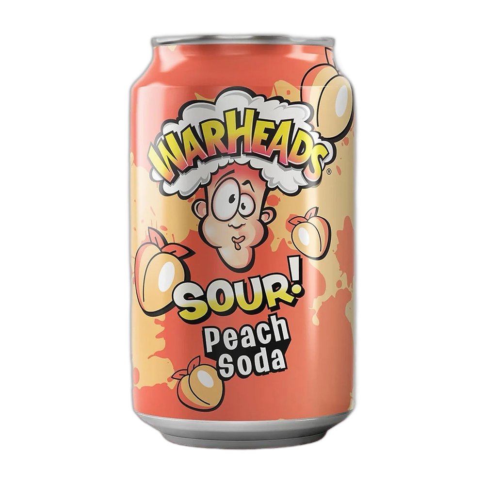 Warheads Sour Peach Soda, 355 ml
