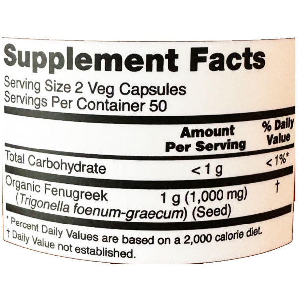 NOW Foods Fenugreek 500 mg, 100 Veg Capsules