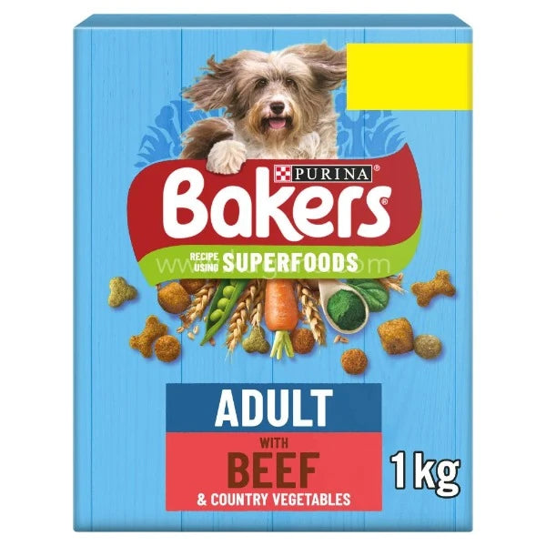 Bakers Adult Dog Food Beef & Vegetables 1kg (BB: 30-03-2024)