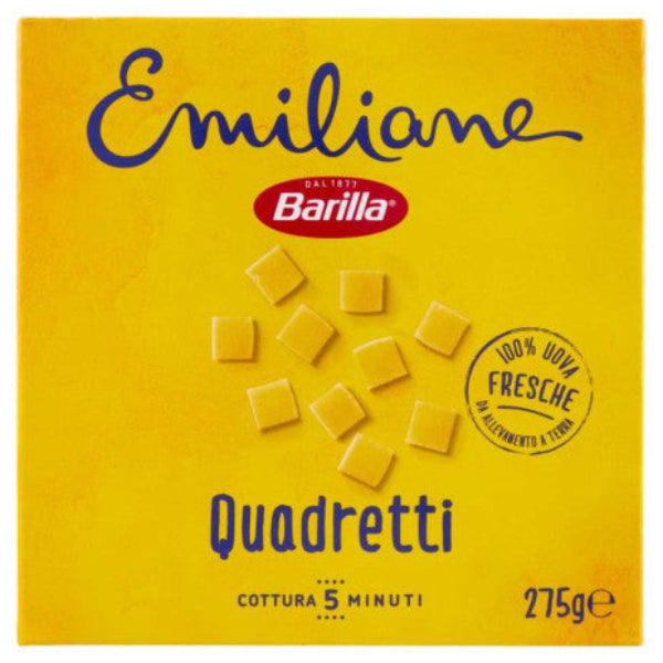 Small, square-shaped egg pasta perfect for soups, broths, or light pasta dishes.