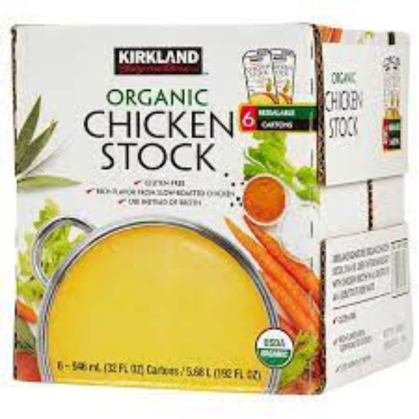 Rich and flavorful gluten-free chicken stock made with organic ingredients, perfect for soups, sauces, and hearty home-cooked meals