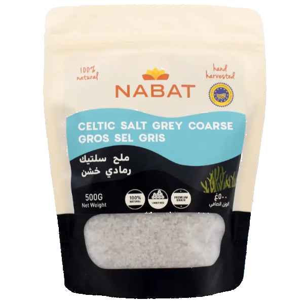 A mineral-rich, unrefined sea salt with a coarse texture, perfect for seasoning, cooking, and enhancing natural flavors