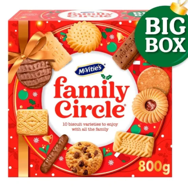 Classic McVitie’s biscuits in a family-sized pack, perfect for sharing at home.