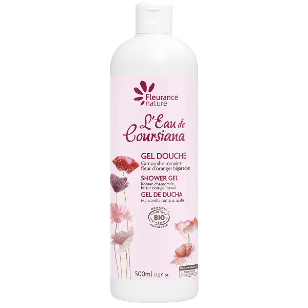 A gentle organic shower gel with soothing chamomile and orange blossom scents, suitable for all skin types.
