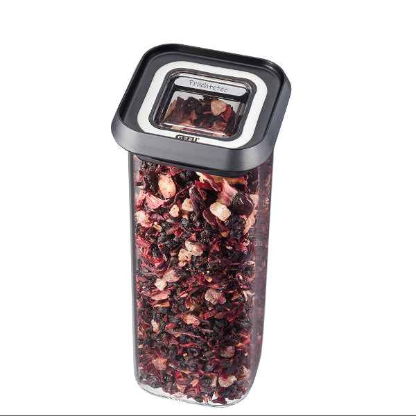 GEFU Glass Pantry Container, 400 ml – Clear, airtight container ideal for storing dry ingredients and keeping them fresh.