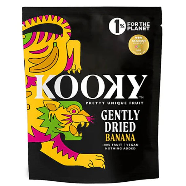 Kooky Gently Dried Banana, a soft and chewy snack perfect for a healthy treat anytime.