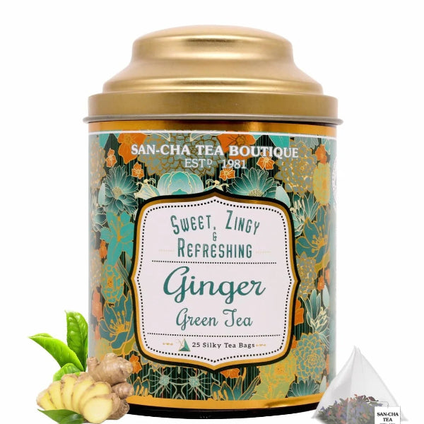 Spicy and refreshing loose-leaf green tea with ginger, designed to boost immunity and vitality.
