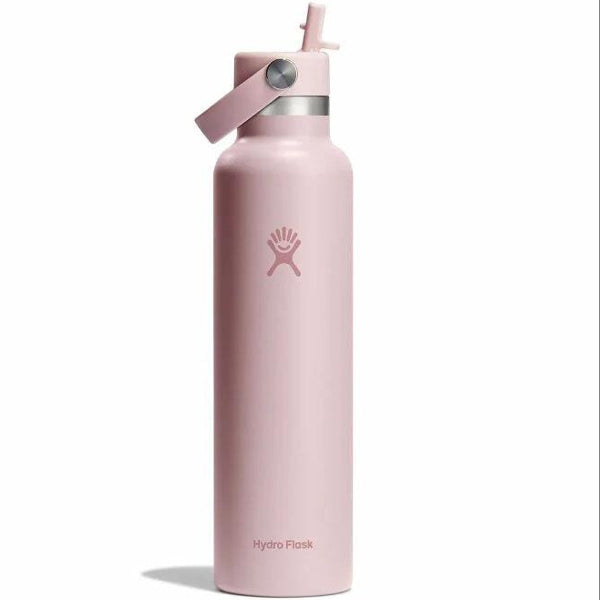 A 24 oz standard-mouth bottle in Tonal Trillium, featuring a convenient Flex Straw Cap for easy, spill-free sipping on the go