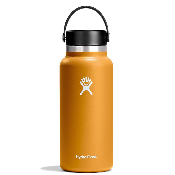 A 946 ml wide-mouth Hydro Flask in Fossil, built with durable insulation and a flexible cap for easy, everyday hydration